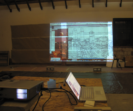 temporary but effective painting studio space in San Diego!