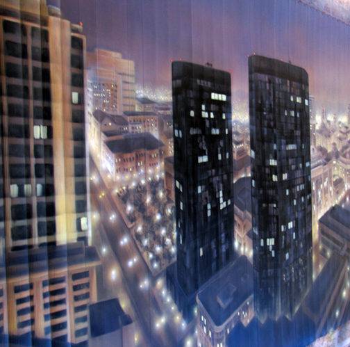Broadway with NBC and AT&T buildings on the left mural panel