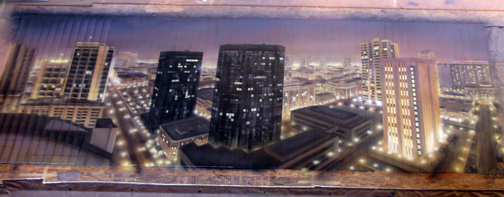 San Diego city mural left panel