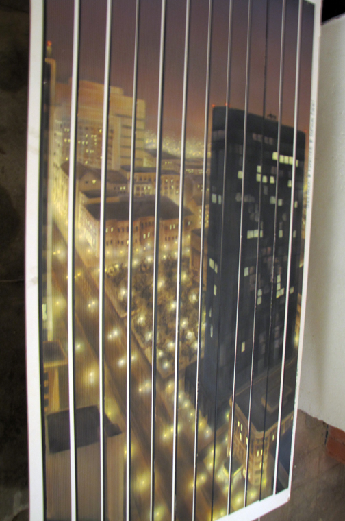 vertical blinds on the table