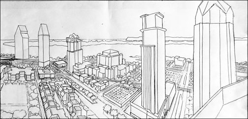 right mural panel scale design drawing