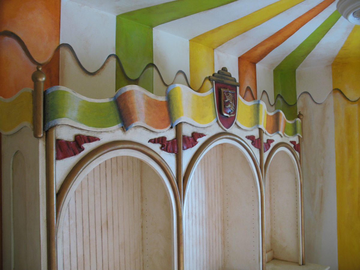 Painted furniture finish for kids mural circus room Painted furniture finish for kids mural circus room