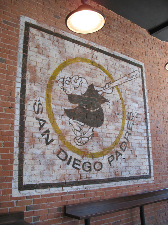 vintage San Diego Padres logo mural vintage San Diego Padres logo mural