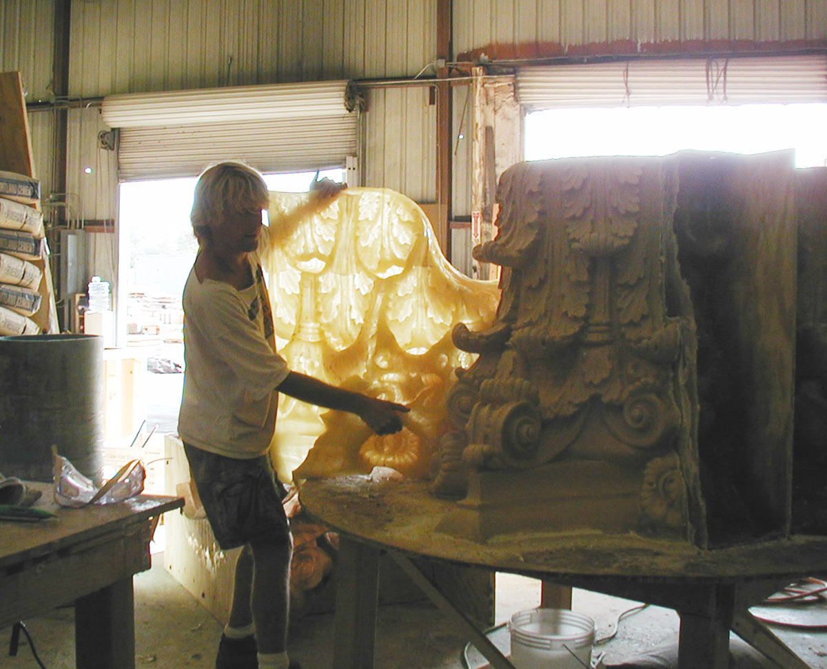 Custom mold making for concrete precast capitals