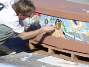 custom art | cesar chavez trolley tile mosiacs San Diego 2006