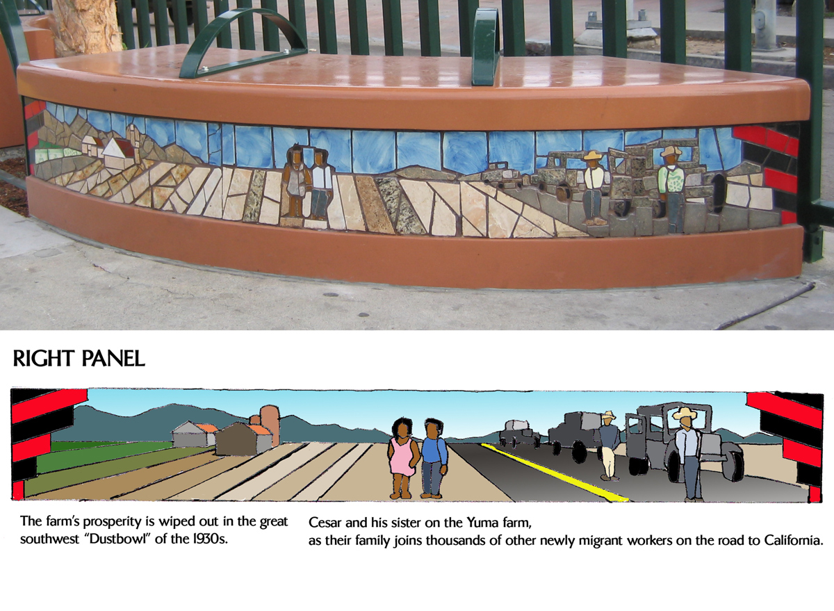 Cesar Chavez tile mosaic panel #2 Cesar Chavez tile mosaic panel #2