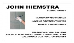 business card | San Diego decorative painting business card | San Diego decorative painting