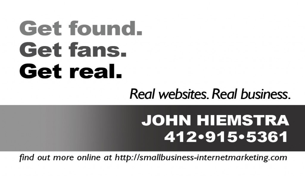 business card | Pittsburgh web design